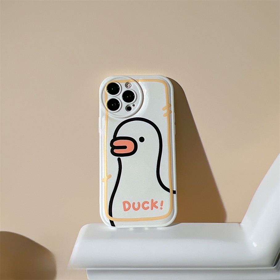 Ốp Điện Thoại Mềm Hình Vịt Dễ Thương Cho Iphone6 6splus 7 7plus 8 8plus XR x xs 12 11 pro max plus 13 promax-5009