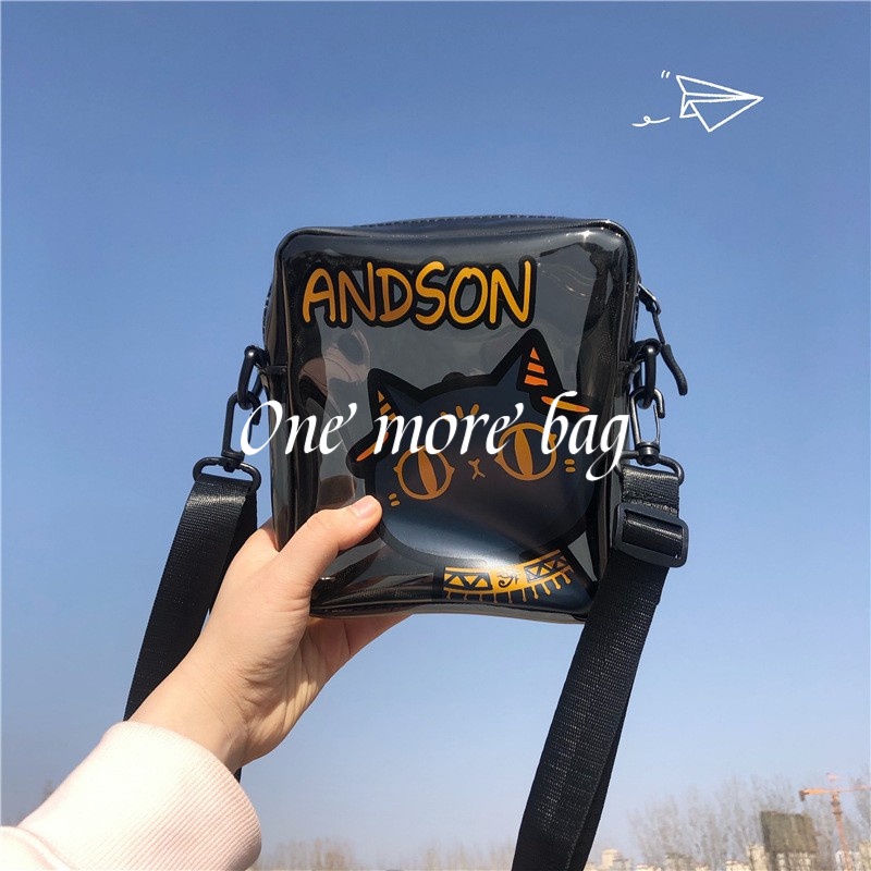 Túi Đeo Chéo Trong Suốt Hình Mèo Đáng Yêu Cho Nữ