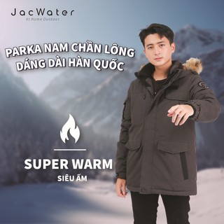 Áo khoác parka trần bông dáng dài nam,phao đại hàn thời trang Hàn Quốc JACWATER V1350