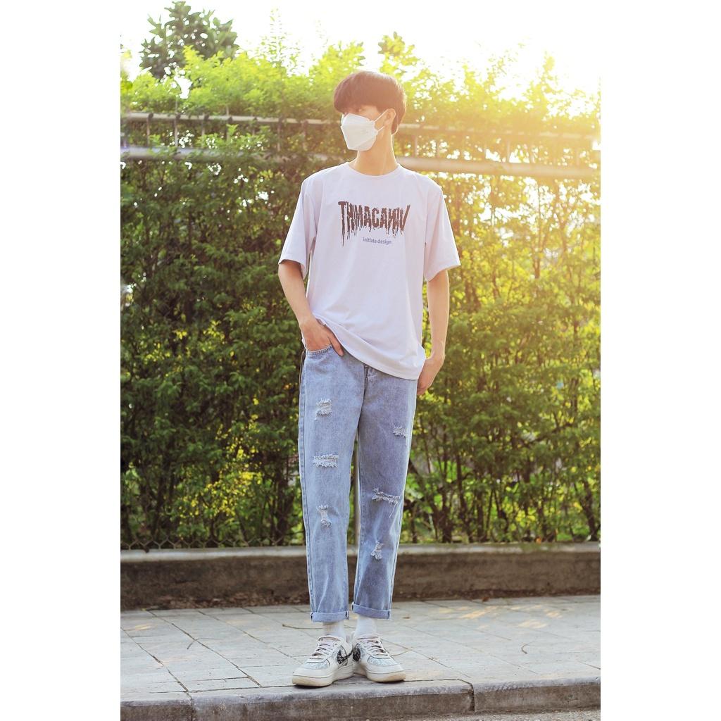 Quần jean baggy nam nữ ống rộng rách hà nội hcm