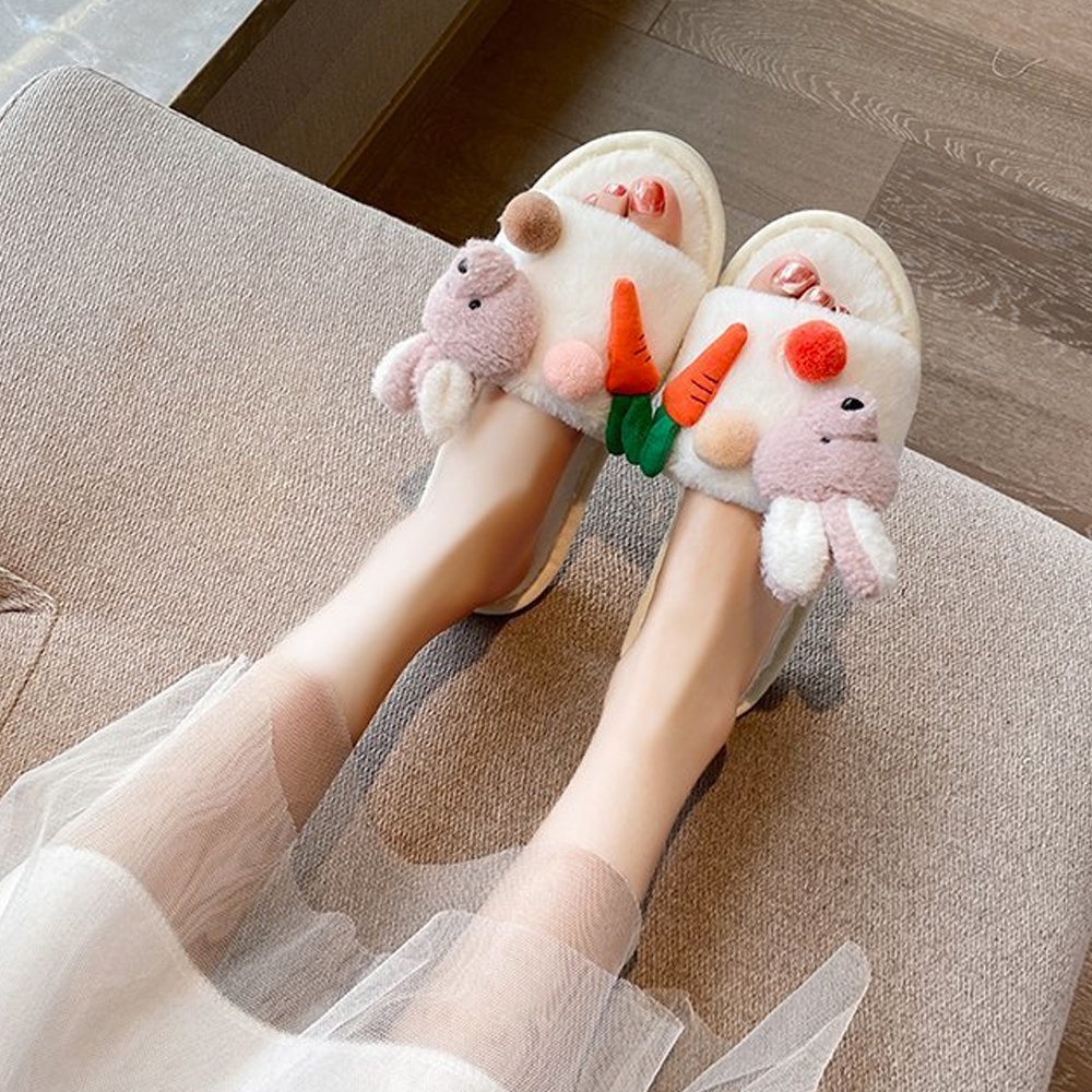 Dép Bông Trong Nhà 🌿FREESHIP🌿Hàn Quốc Nhiều Hình Siêu Dễ Thương Cho Nữ