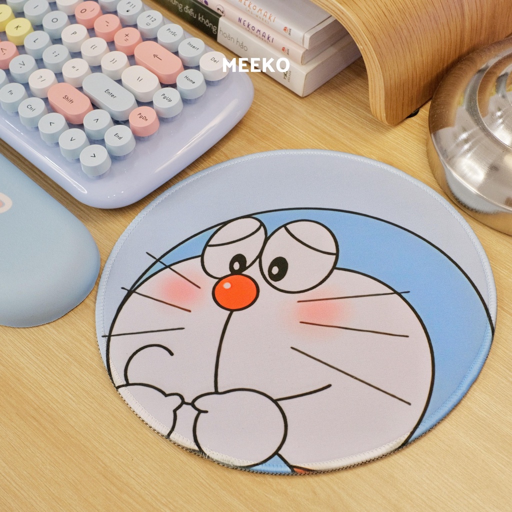 Lót chuột Doraemon siêu cute hình tròn 6 phiên bản MEEKO
