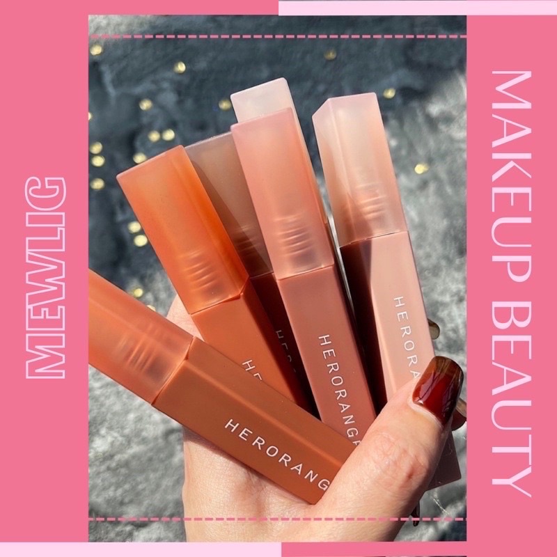 Son kem Heororange Color vỏ vuông sương lì mịn Mewlig