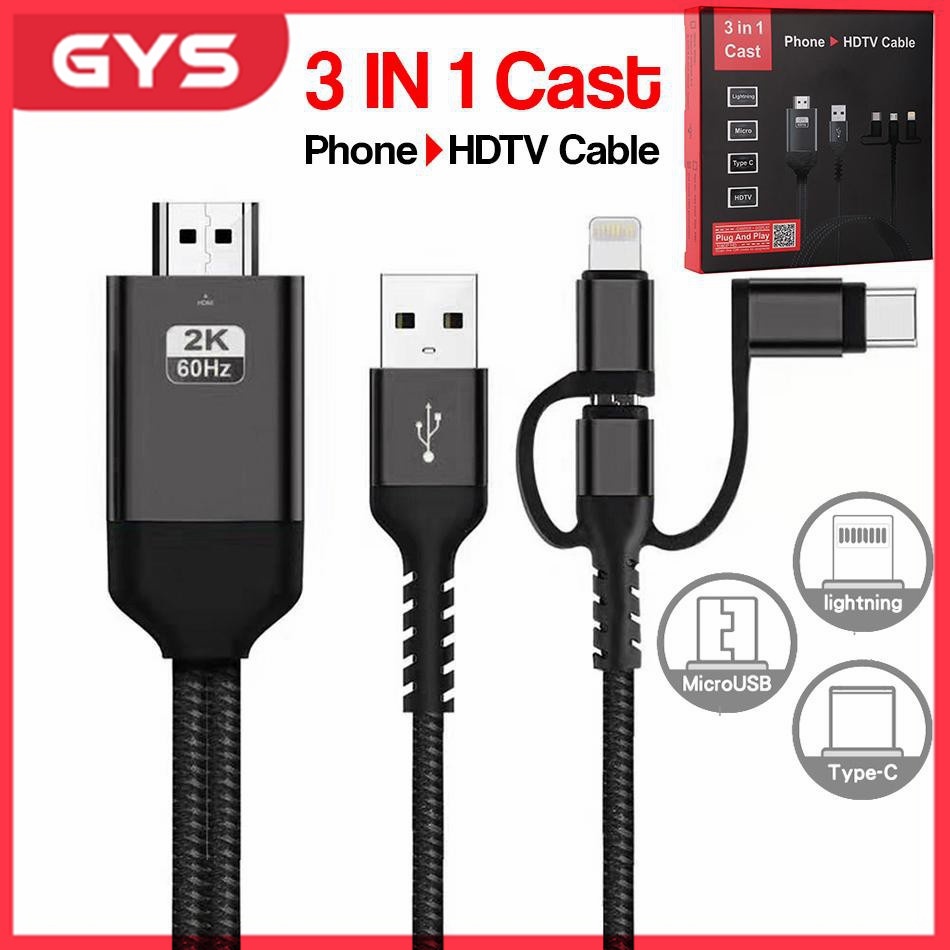 Dây chuyển tín hiệu Lightning type-c To HDMI (Kết nối sang tivi, TV, máy chiếu) Chạy mượt chuẩn HD