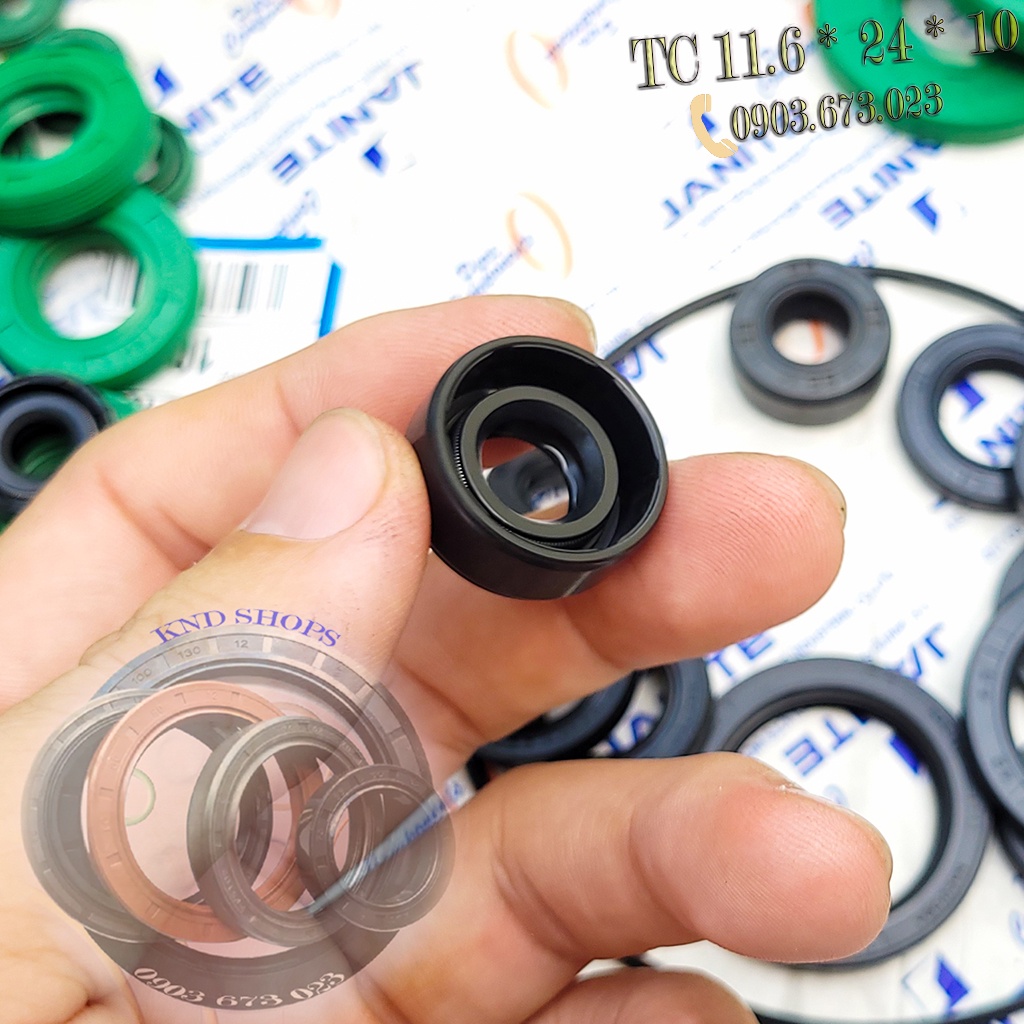 Phốt  cần số NOK/Nactec TC 11.6*24*10 cho xe Dream Wave 100, phụ tùng xe máy loại vòng đệm cao su | KND Shops