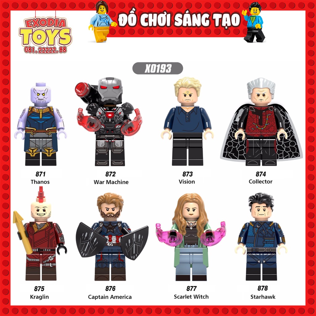 Xếp hình Minifigure Marvel Siêu anh hùng Avengers : Cuộc Chiến Vô Cực - Đồ Chơi Lắp Ghép Sáng Tạo - XINH X0193