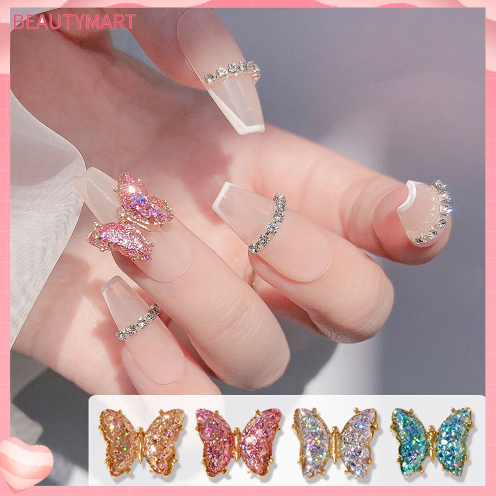 Bươm Bướm 3D Bằng Hợp Kim Sang Trọng Dùng Trang Trí Móng Tay Nghệ Thuật Cho Nữ