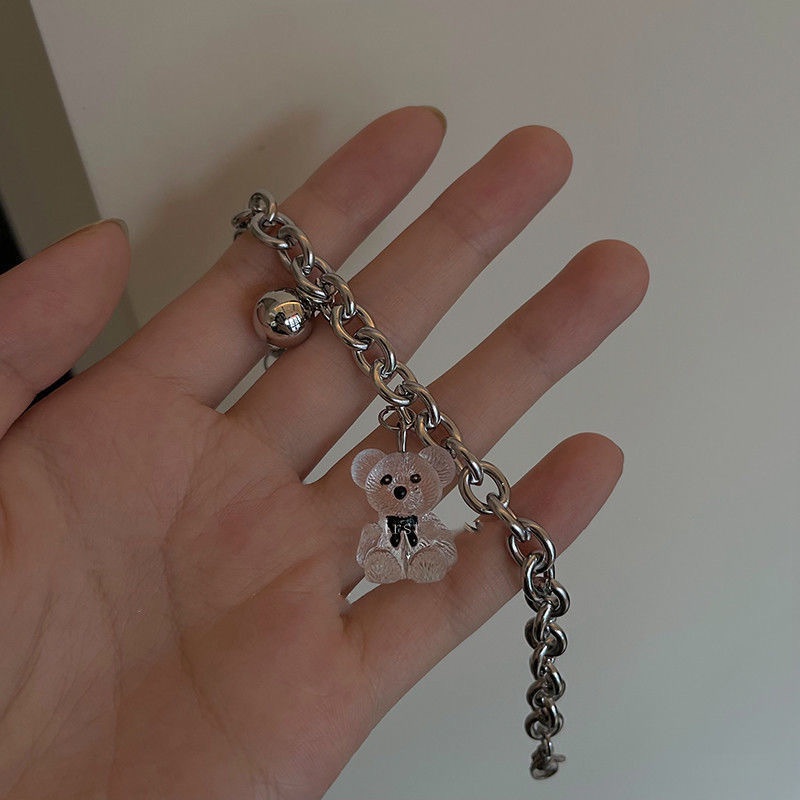 Vòng Tay Trong Suốt Hình Gấu Dễ Thương Cho Nữ