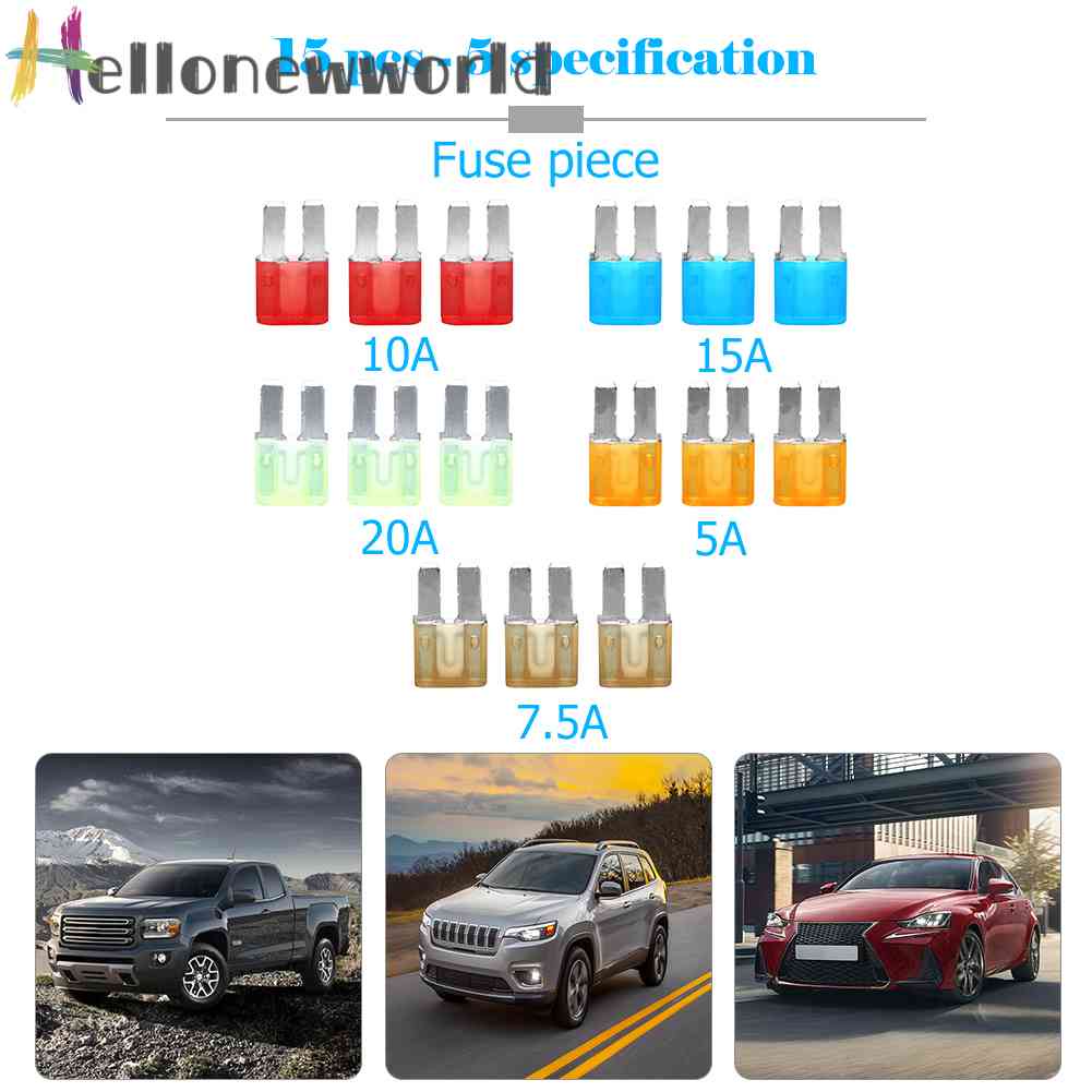 15 Cầu Chì Micro2 5A 7.5A 10A 15A 20A Cho Xe Hơi