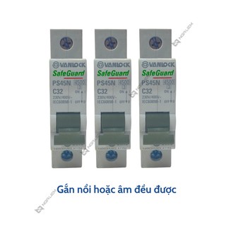 CB 1 Tép SINO (10A, 16A, 20A, 25A, 32A, 40A, 63A) PS45N - 1 Cực