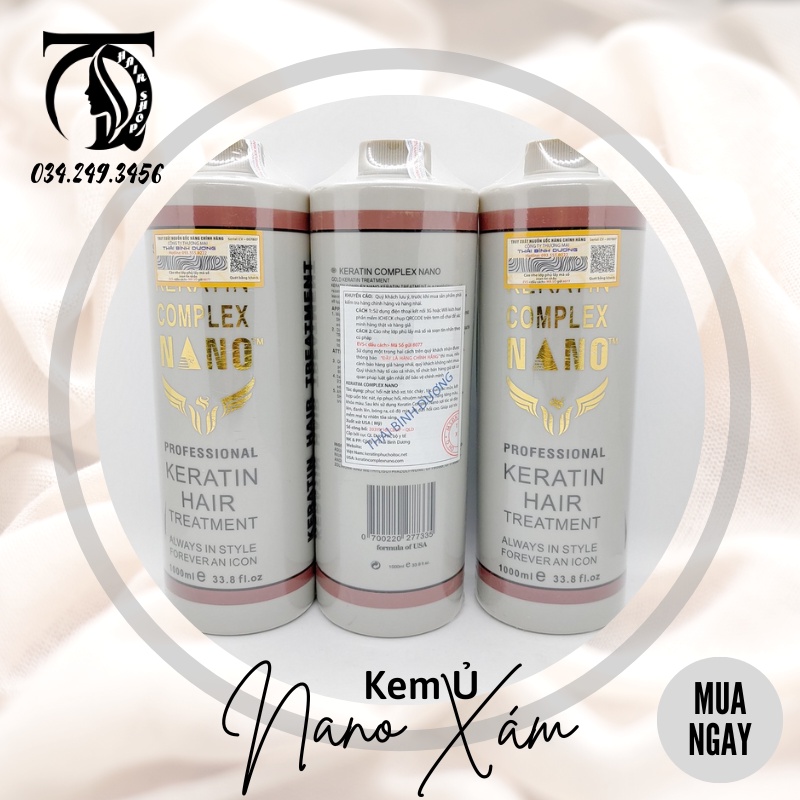Hấp Tóc Keratin Nano Complex  - Phục Hồi Tóc Nát, Cháy 1000ML