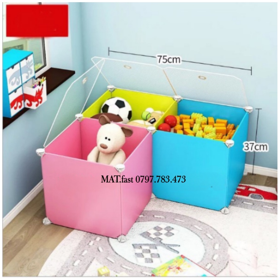 [ MẪU MỚI ] TỦ NHỰA LẮP GHÉP 3 Ô ĐỰNG QUẦN ÁO VẬT DỤNG sâu 37cm