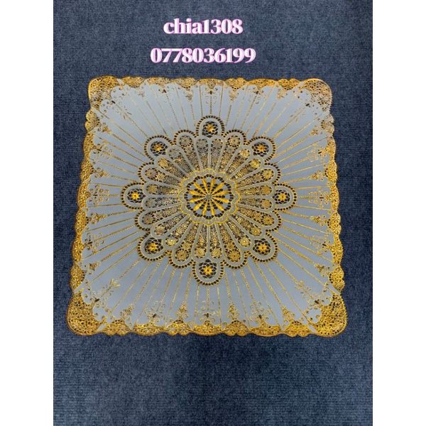 KHĂN TRẢI BÀN VUÔNG 50X50CM, KHĂN TRẢI BÀN BẰNG NHỰA HỌA TIẾT HOA VÂN NỔI KÍCH THƯỚC 50x50CM (sỉ ib)