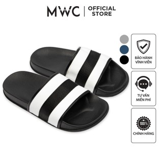 Dép  MWC 7635 - Dép Nam Quai Ngang Phối Vải Đế Bệt Cá Tính,Dép Quai Ngang Nam Đẹp, Mẫu Mới, Giá Tốt,Siêu Bền Đẹp