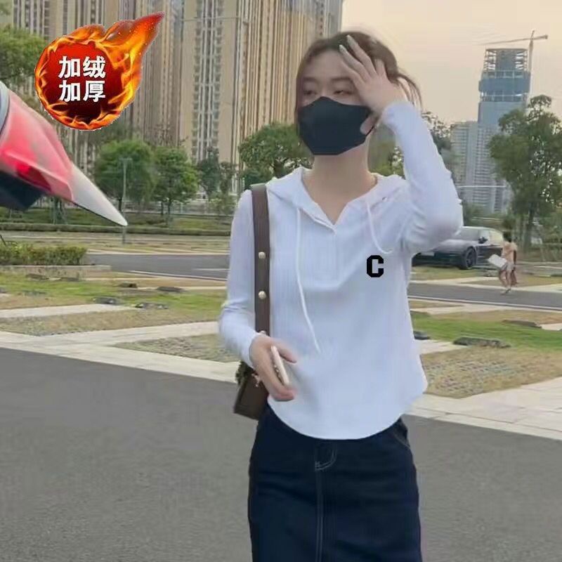 Đặc Biệt Áo Khoác Ngắn Có Mũ Trùm Đầu Tay Dài Phong Cách Mới 2022 Phong Cách Hàn Quốc Cao Cấp Dễ Phối Đồ Cho Nữ