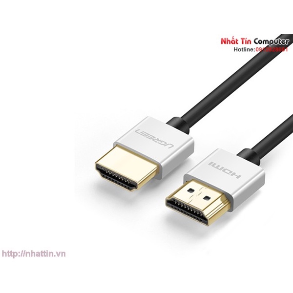 Cáp HDMI 2.0 siêu mỏng dài 1M hỗ trợ 4K, 3D Chính hãng Ugreen 30476 cao cấp