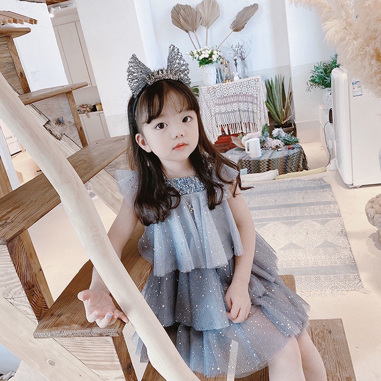 Đầm Nhiều Tầng Phong Cách Phương Tây Thời Trang Mùa Hè Cho Bé Gái