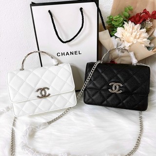 Túi đeo chéo nữ nhỏ nhỏ xinh xinh, 2 ngăn, da sần ít xước, quai cầm logo chữ xinh xắn