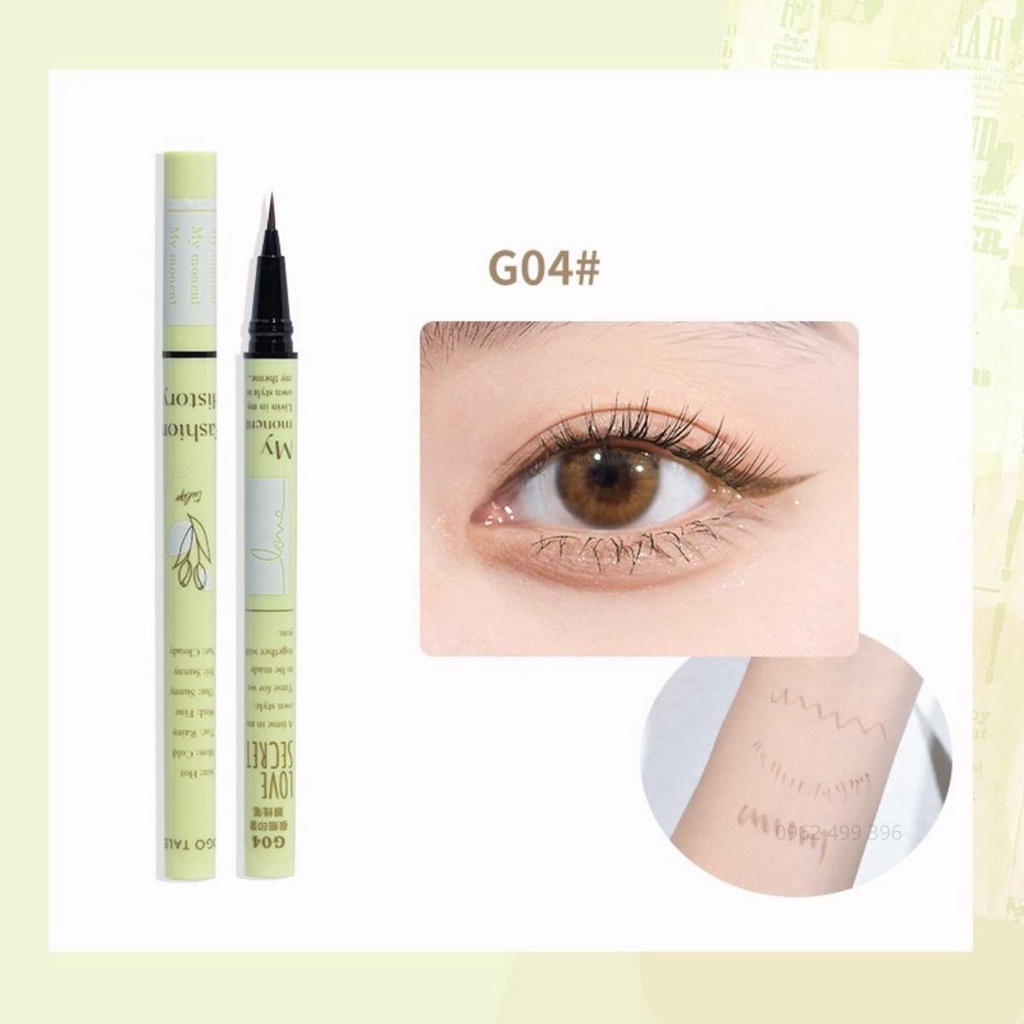 Bút Kẻ Mắt GOGO TALES nét mảnh chống trôi nước Ultra-Fine Waterproof Liquid Eyeliner GT391 hàng chính hãng