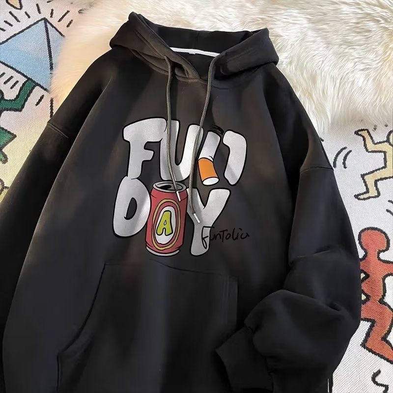 Áo Hoodie Tay Dài Oversize In Chữ Thời Trang Hàn Quốc Cao Cấp Cho Nam