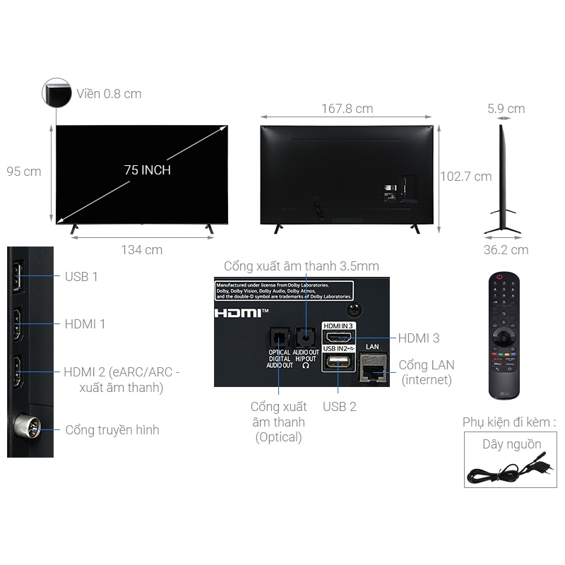 Smart Tivi NanoCell LG 4K 75 inch 75NANO75TPA 2021-dienmaytonkho | BigBuy360 - bigbuy360.vn