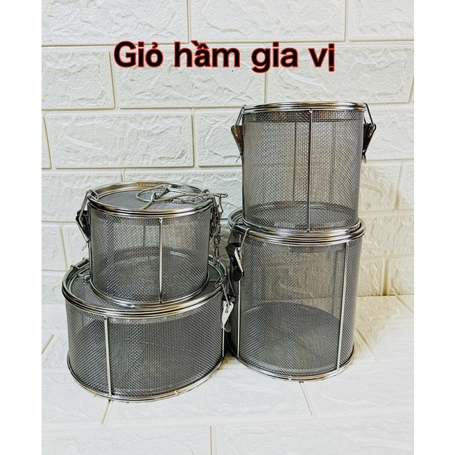 Giỏ hầm gia vị, hầm xương inox 304