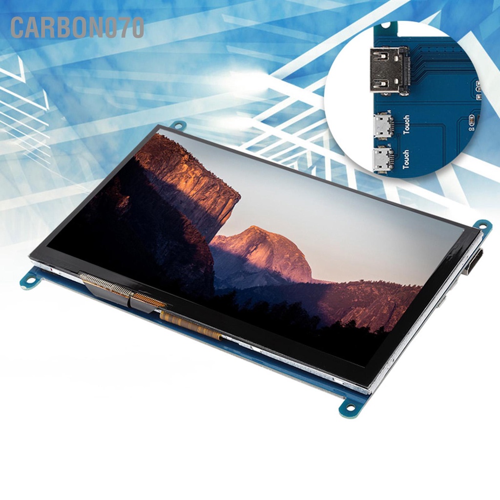 [Hàng HOT] Màn hình LCD 7 inch HDMI 1024x600 Ultra HD  cảm ứng điện dung cho Raspberry Pi【Carbon070】 | BigBuy360 - bigbuy360.vn
