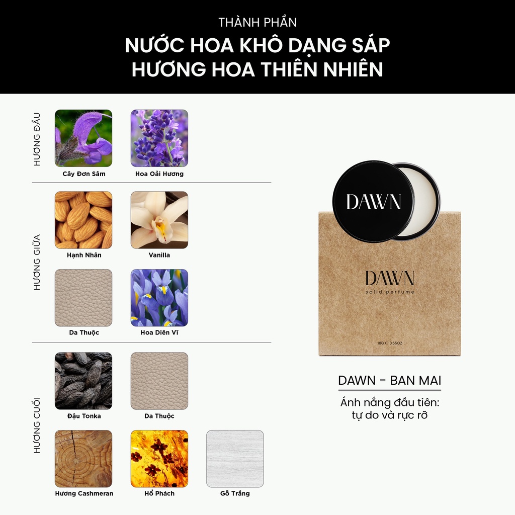 Nước hoa khô Nữ Thơm Lâu Mini Dạng Sáp - Hương Hoa Tự Nhiên SKINLAX 10g