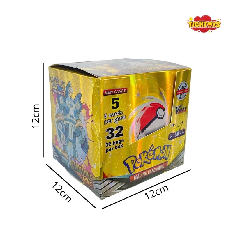 Hộp 32 túi thẻ bài Pokemon VIP túi 5 thẻ