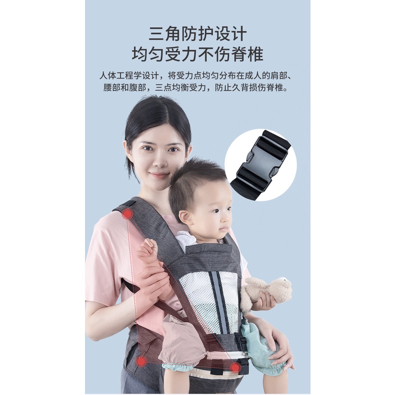 Địu em bé chống gù ICHIKO cho be 0-36 tháng