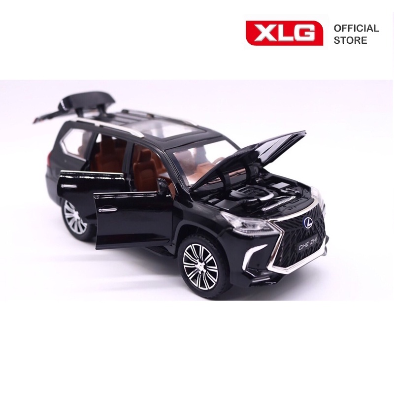 Mô hình xe ô tô Lexus LX570 1:24 XLG bằng hợp kim có đèn led âm thanh