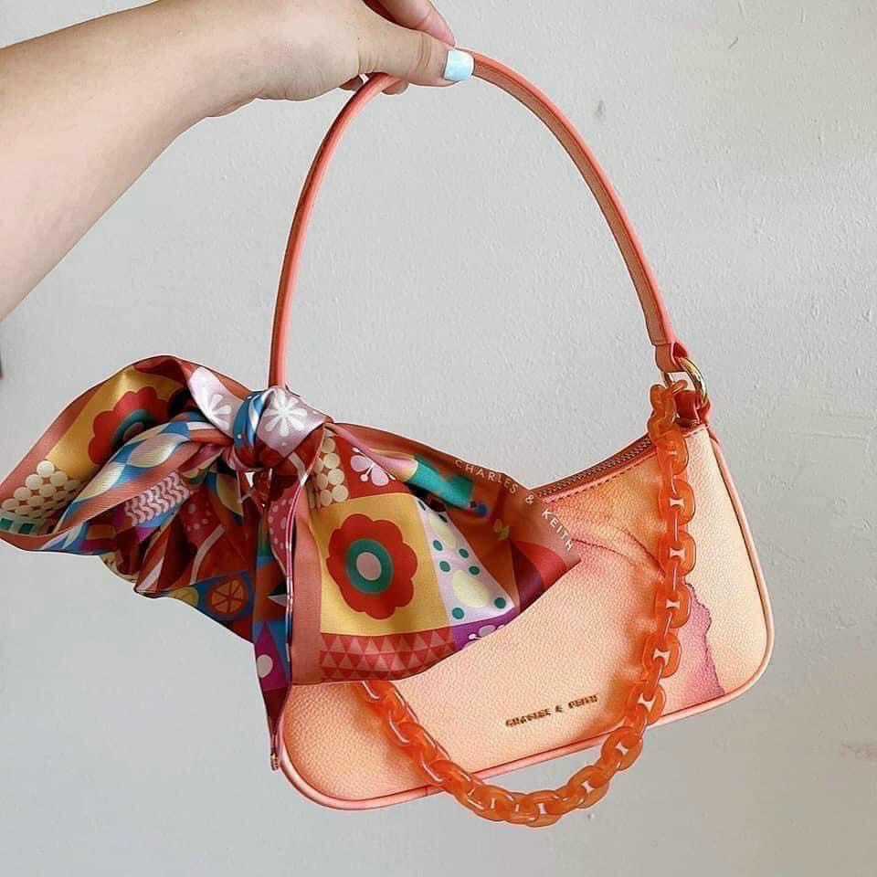 Túi xách nữ kẹp nách La Dolce Vita quai lụa, 2 dây đeo vai đeo chéo - CK180