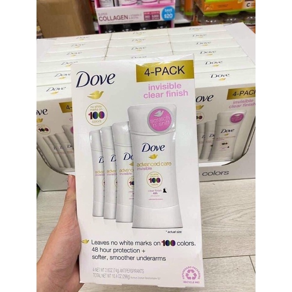 Lăn khử mùi Dove mùi lựu 74g - Nhập USA