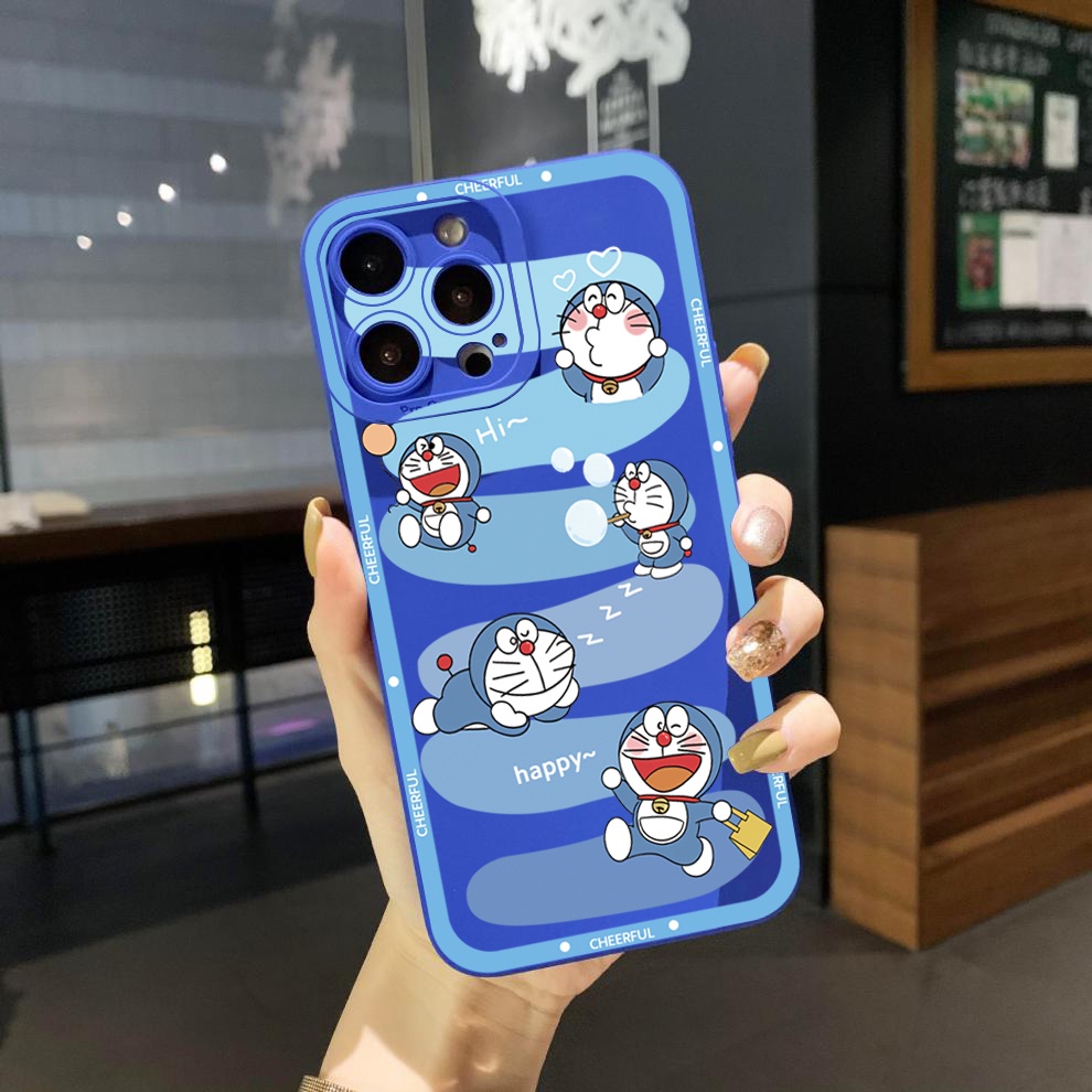 Ốp Điện Thoại Viền Vuông Hình Doremon / Cậu Bé Bút Chì Cho Xiaomi Redmi Note 11 Pro 5G 11S 10 Pro 4G 10S Redmi 10C 9C A1