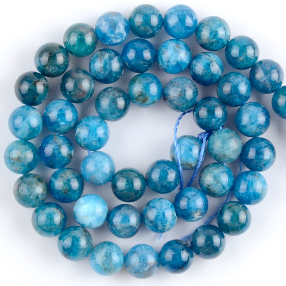 Chuỗi Hạt Đá A + Blue Apatite Tự Nhiên