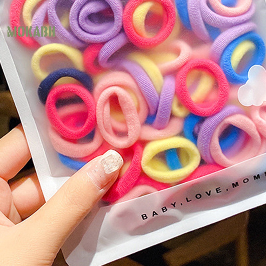 1 Túi Dây Buộc Tóc Co Giãn Mềm Mại Nhiều Màu Sắc Đáng Yêu Tinh Tế Có Thể Tái Sử Dụng Cho Nữ