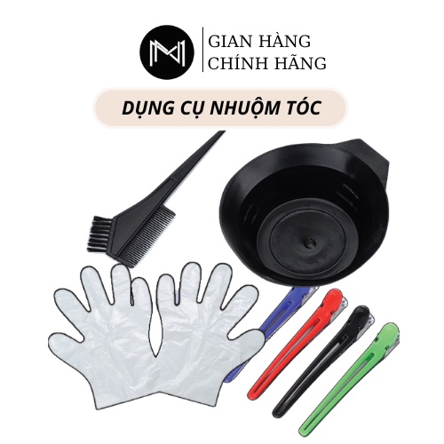 Dụng Cụ Nhuộm Tóc Cao Cấp - Lược nhuộm, Bát nhuộm, Gang tay, Mũ ủ tóc