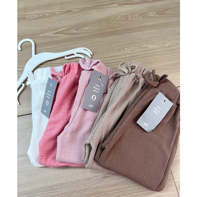 Sét 5 quần nỉ tổ ong HM cho bé gái