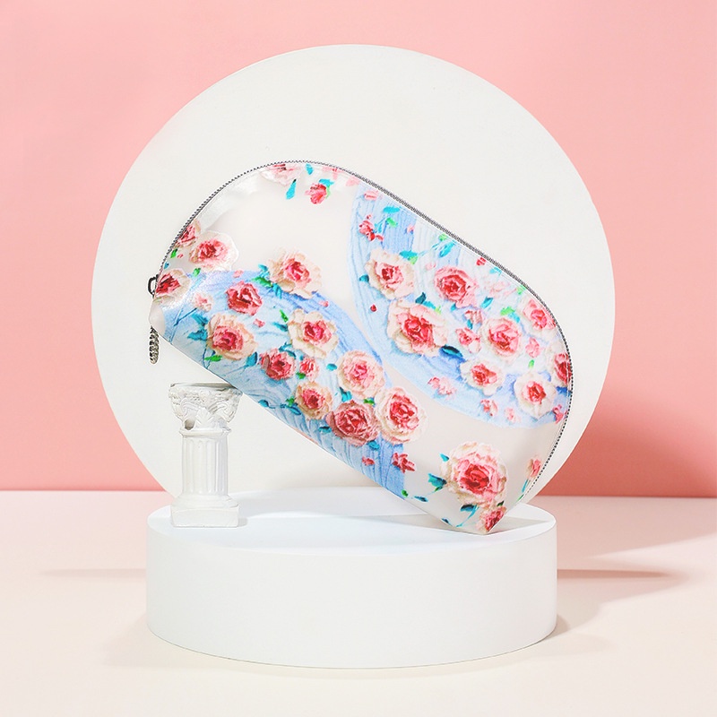 Túi Đựng Mỹ Phẩm Du Lịch Chất Liệu TPU Nhám Mờ Chống Thấm Nước In Họa Tiết