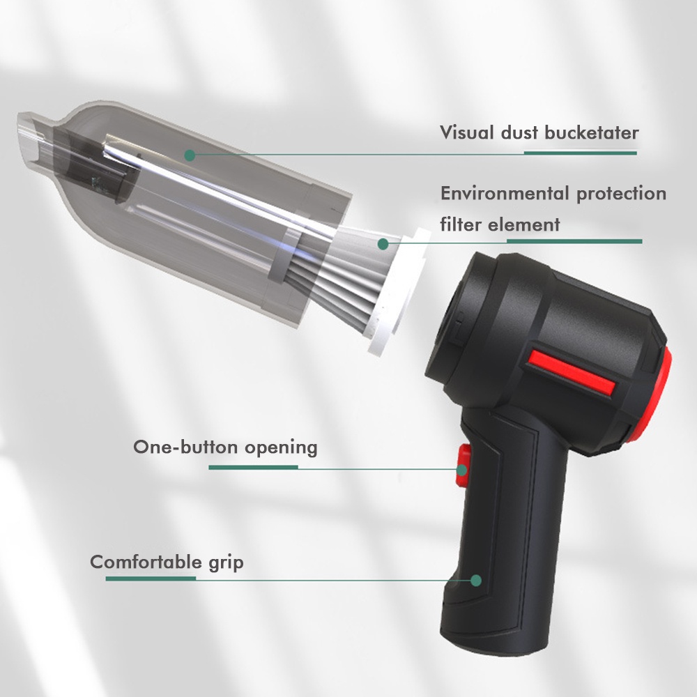 Vediot Máy hút bụi cầm tay Máy Hút Bụi 10000Pa + Bình Khí Nén Vệ Sinh Bàn Phím Máy Tính Xe Hơi