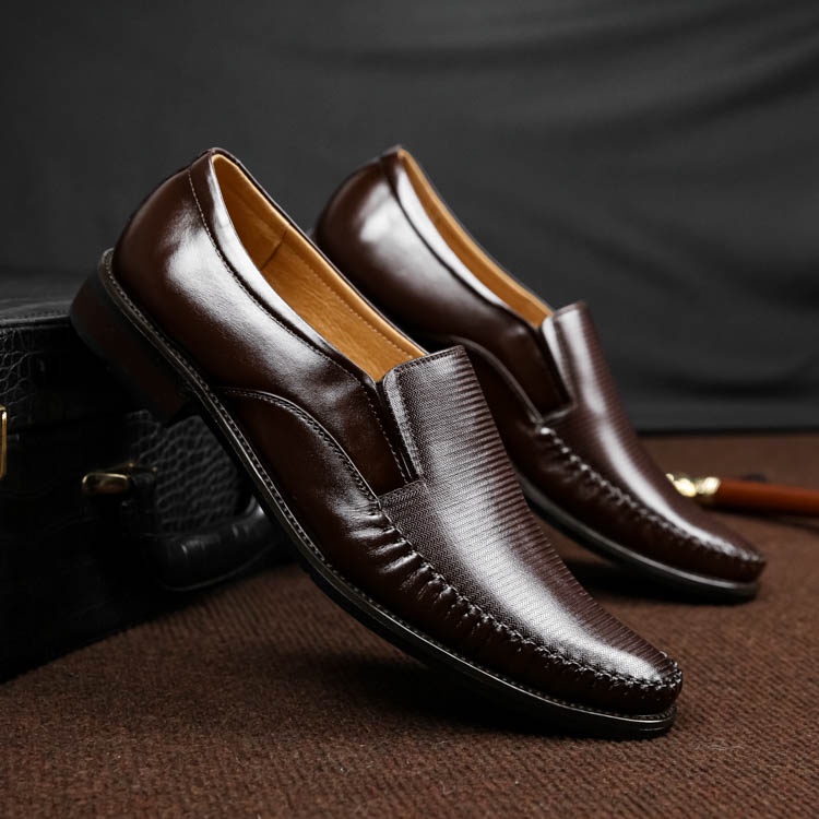 Giày nam đẹp da thật Manzano họa tiết tinh tế thanh lịch M66632
