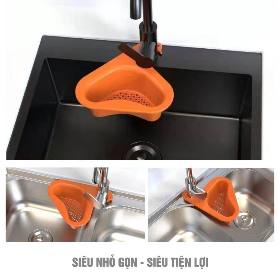 Giỏ lọc rác bồn rửa bát gài bồn rửa chén bát đựng giẻ rửa chén xà phòng MHB02