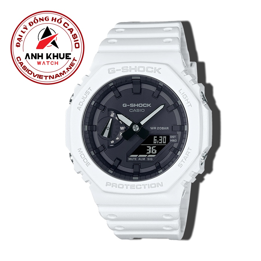 Đồng Hồ Casio GA-2100-7ADR | G-Shock | Nam | Dây Nhựa Màu Trắng | Chống Nước WR20BAR