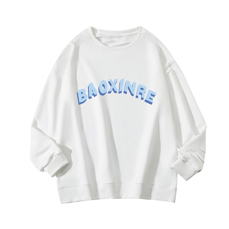 NRVP Áo Thun Nữ Dài Tay Dáng Rộng In Hình Phong Cách Hàn Quốc Mới