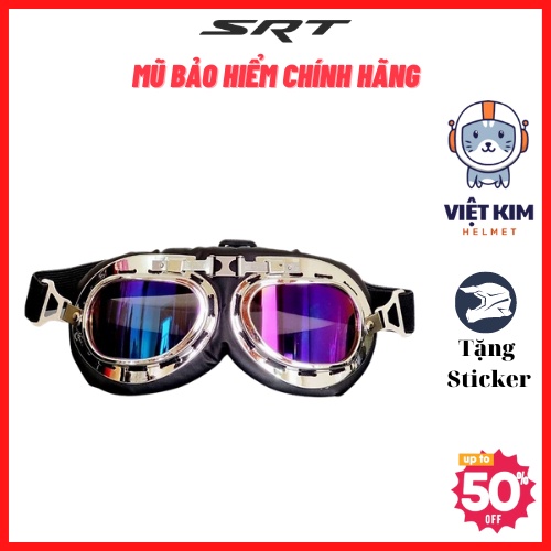 Kính phi công UV400 gắn mũ nón bảo hiểm nhiều màu, đa dạng màu sắc tráng gương cho các dòng nón nửa đầu 3/4 fullface