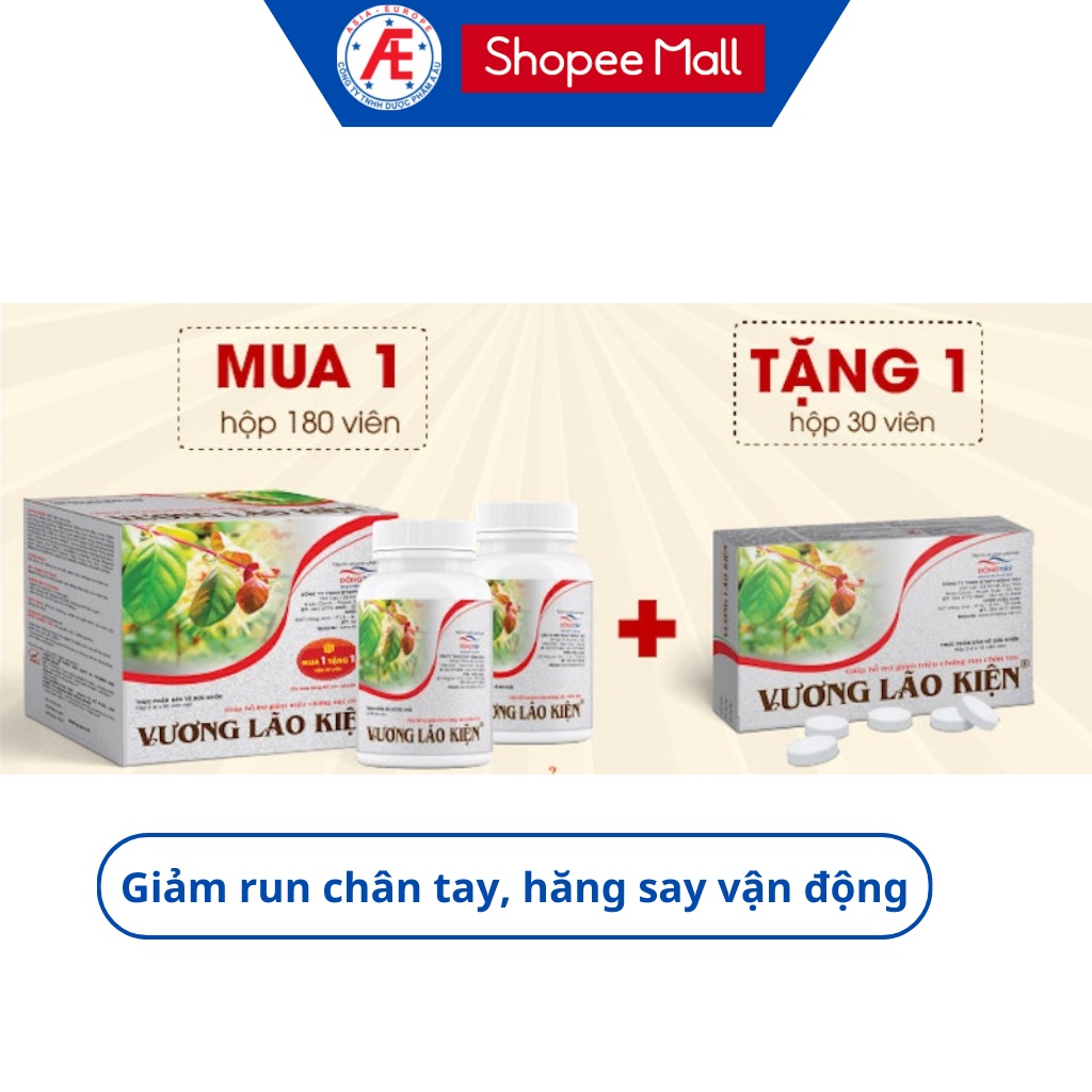 Vương Lão Kiện - hỗ trợ giảm run tay chân, hộp 90 - 180 viên