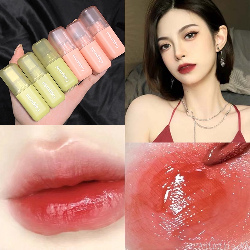 Son Bóng CAPPUVINI Son Kem Mềm Mịn Như Nhung Chống Nước Lâu Trôi Dưỡng ẩm