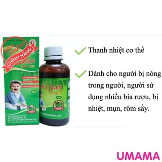 Siro Mát gan giải độc Đại Uy mán gan, thanh nhiệt