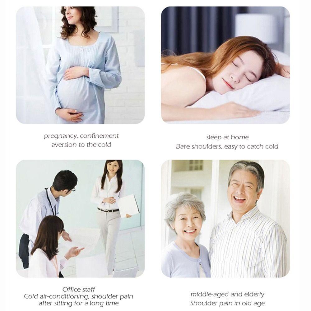 Khăn Choàng Cổ Giữ Ấm Vai Và Lưng Bằng Vải Nhung Dày Dành Cho Người Lớn Tuổi