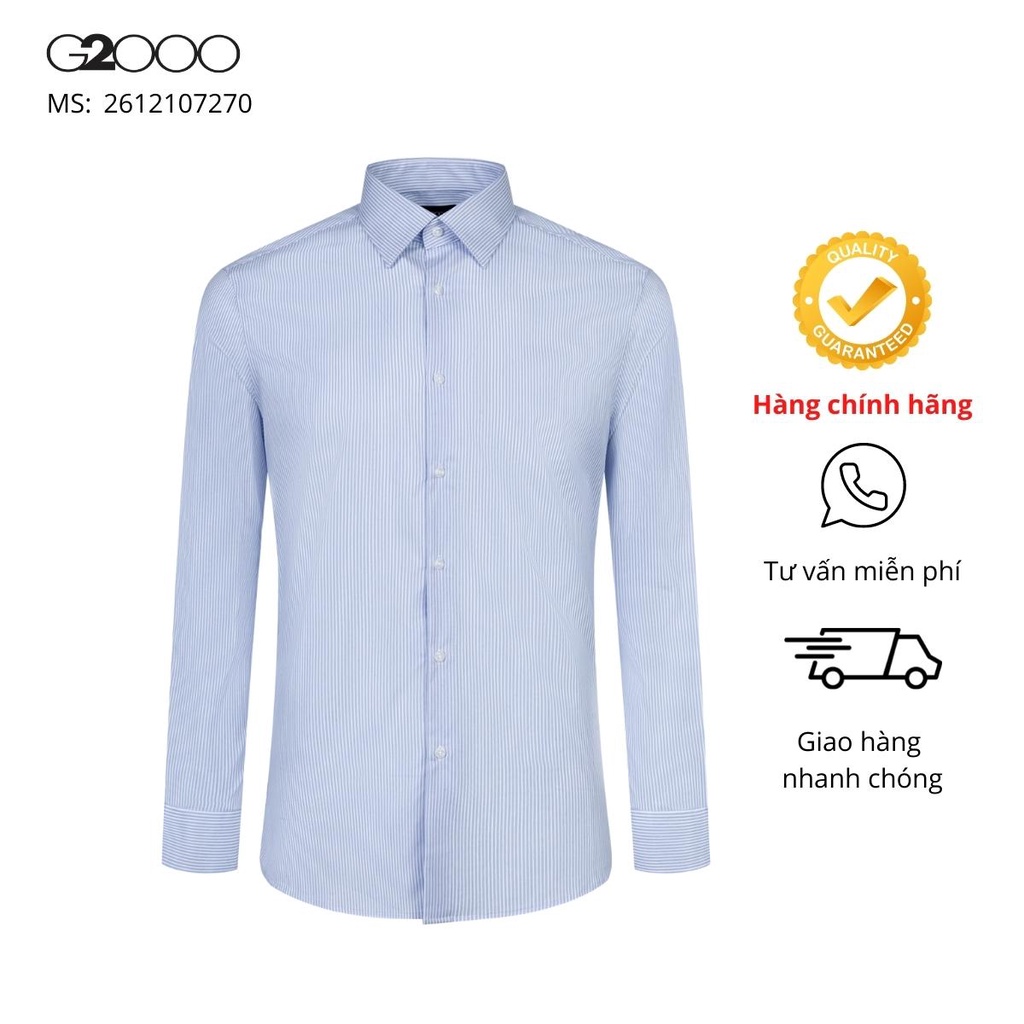 Áo Sơ Mi Nam G2000  Tay Dài Màu Xanh